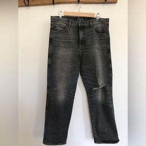 LUCKY BRAND distressed washed black jeans